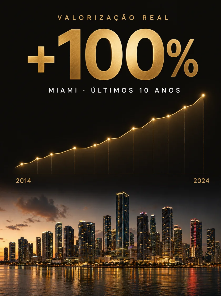 Valorização real: +100% em 10 anos no mercado imobiliário de Miami